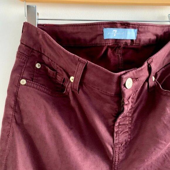 7famk B(AIR) Colour Ankle Skinny Jean Denim in Oxblood - Picture 6 of 16